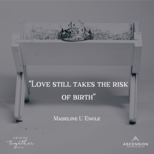 "Love still takes the risk of birth" -Madeline L'Engle