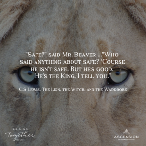 Safe Course He Isn't Safe C.S. Lewis Aslan Quote Narnia 